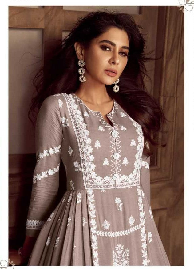Moonstone Grace Chikankari Kurti Palazzo Set