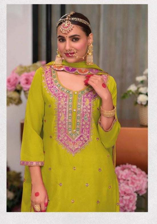 Designer Heavy Embroidered Palazzo Suit Set – Wedding & Festive Collection