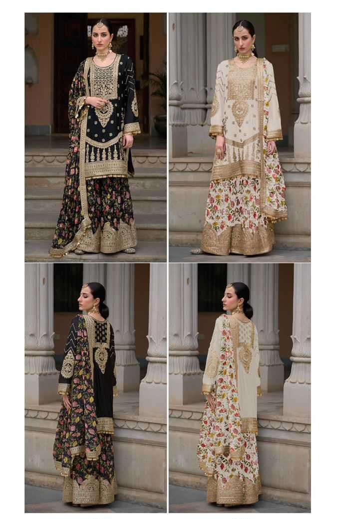 Ivory Elegance Embroidered Formal Ensemble