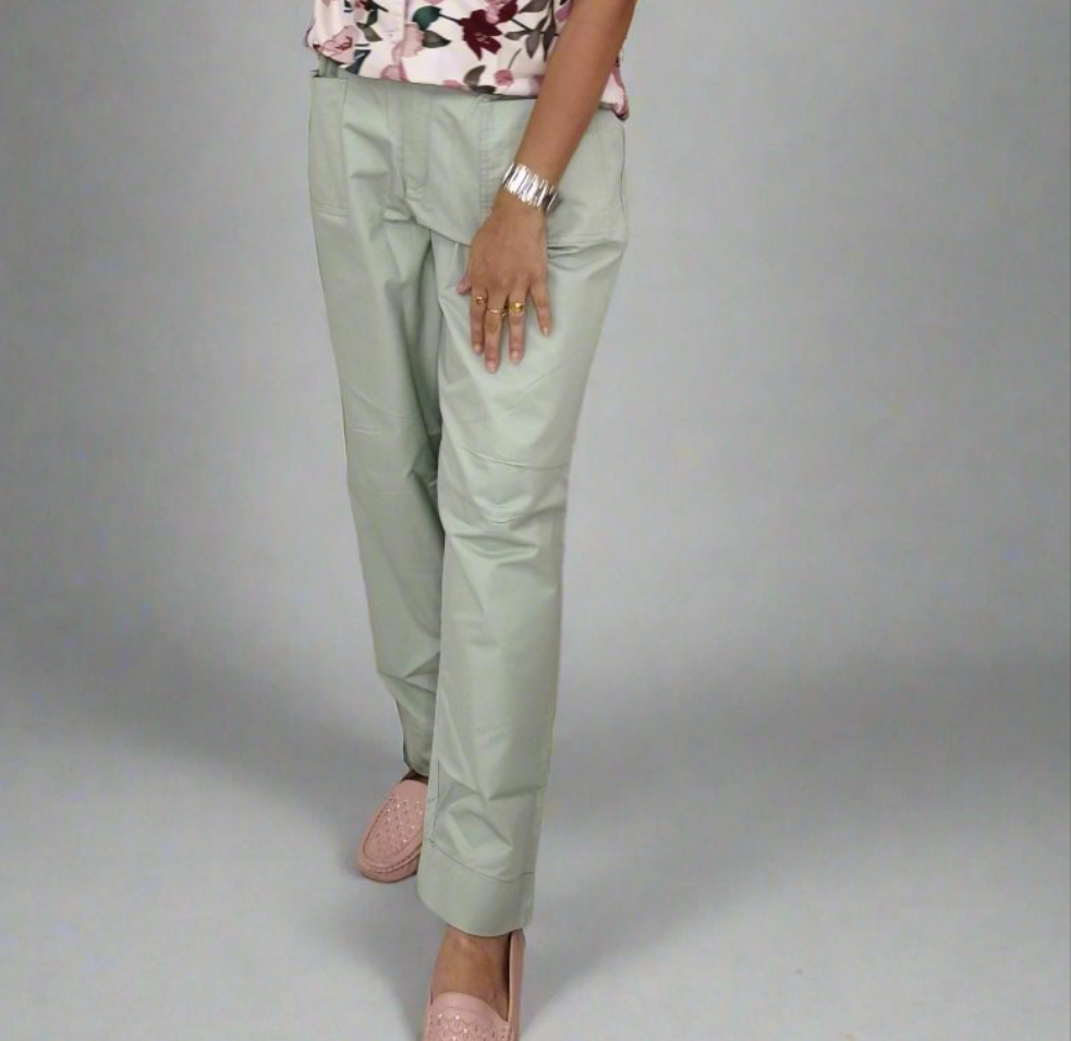 Green Colored Regular Trousers