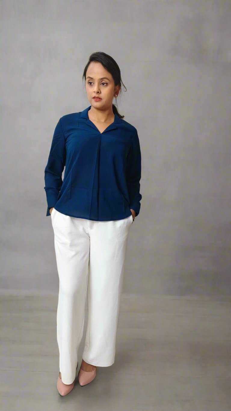 Regular Fit Cotton Blend Shirt with Wingtip Collar – Formal & Casual Wear