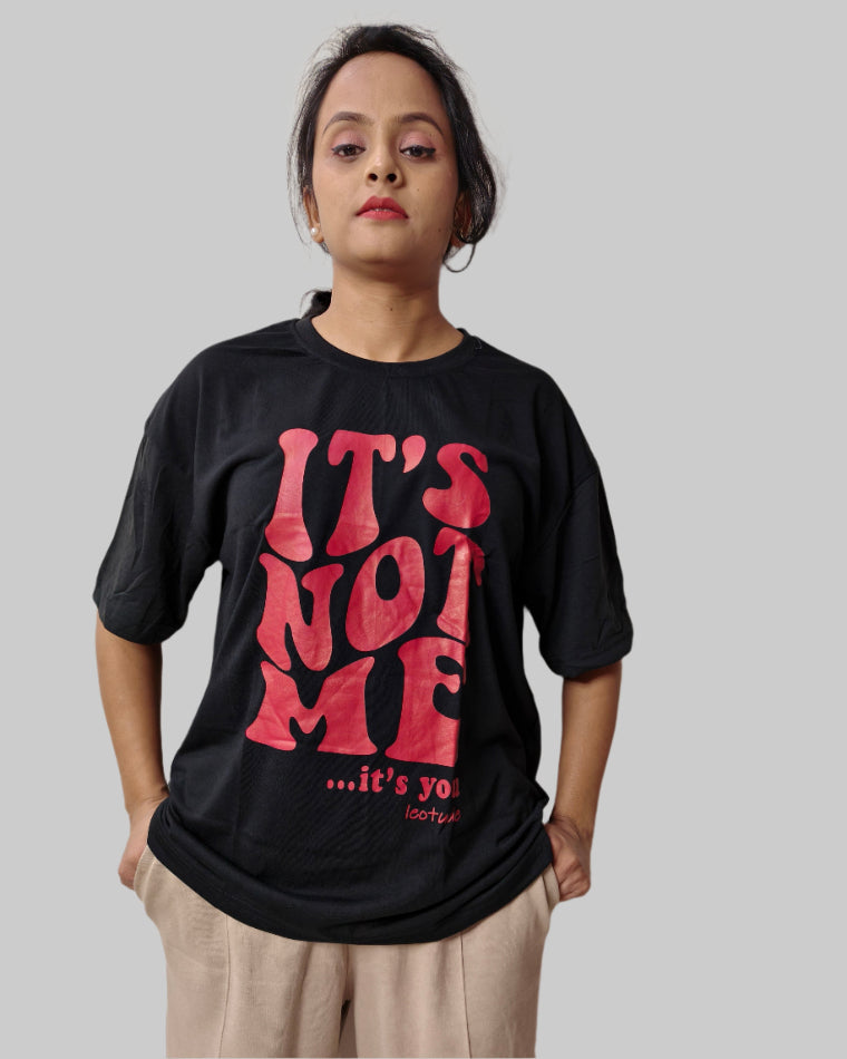 Oversized Cotton Blend T-Shirt