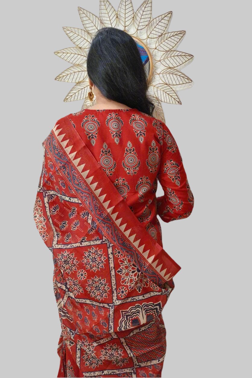 Maroon Floral Anarkali Suit Salwaar