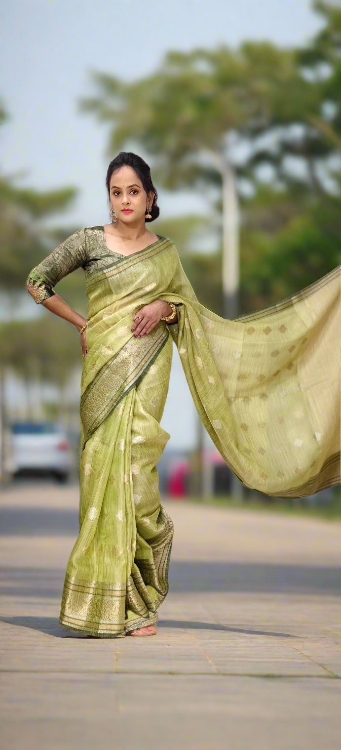 Cotton-Silk Blend Saree