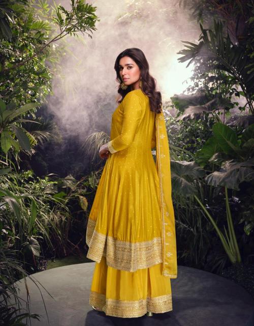Premium Viscose Jacquard Silk Palazzo Suit Set with Heavy Embroidery – Elegant Festive & Party Wear Collection