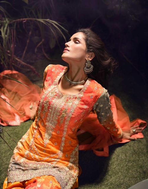 Designer Chinon Silk Palazzo Suit - Perfect for Festivals!