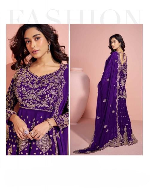 Georgette traditional plazzo suit for festivals