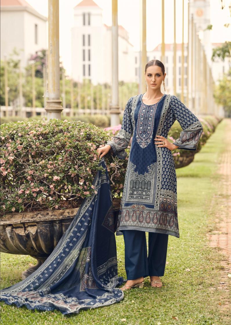 Navy Blue Lawn Cotton Readymade Pakistani Suit Collection – Elegant & Comfortable Everyday Wear