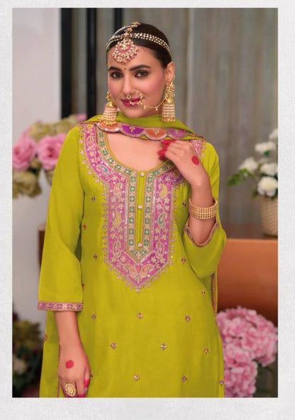 Designer Heavy Embroidered Palazzo Suit Set – Wedding & Festive Collection