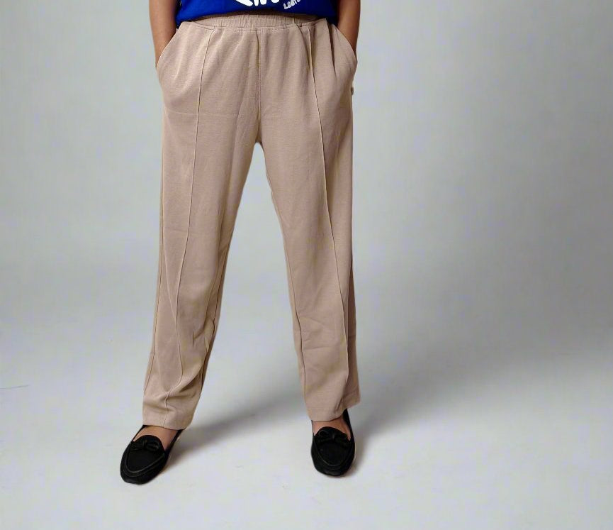 Modern Ankle-Length Polyester Blend Pants – Drawstring Closure, Casual Wear