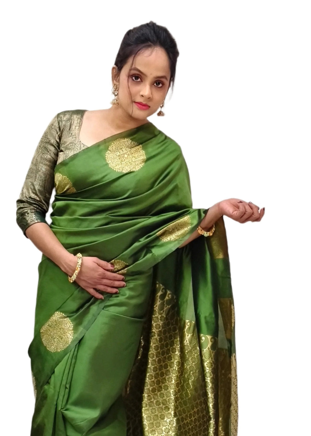 Banarasi Silk Sari with Blouse Piece – Kanjivaram Style
