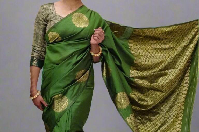 Banarasi Silk Sari with Blouse Piece – Kanjivaram Style