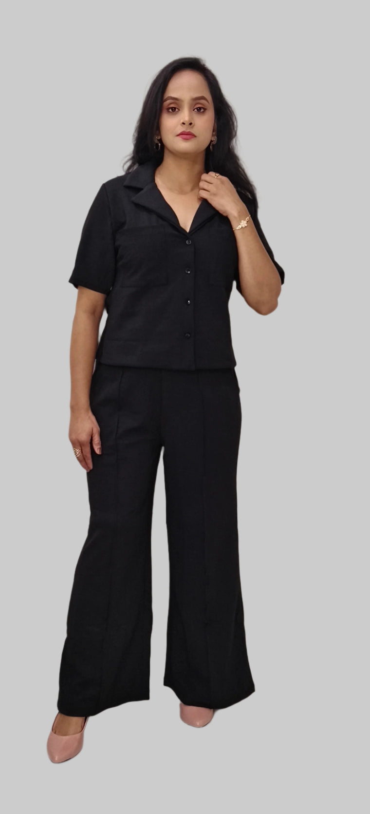 Black Co-ord Set for Women