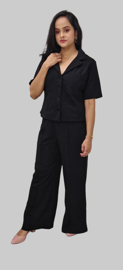 Black Co-ord Set for Women
