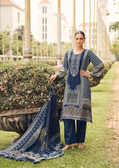 Navy Blue Lawn Cotton Readymade Pakistani Suit Collection – Elegant & Comfortable Everyday Wear