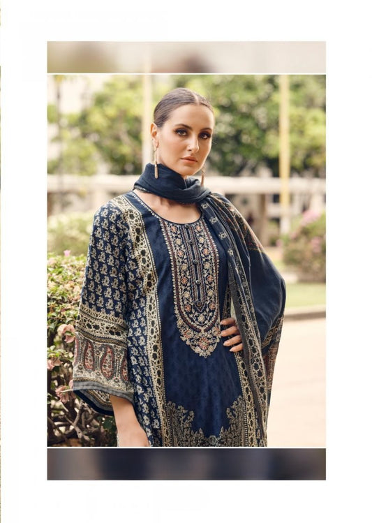Navy Blue Lawn Cotton Readymade Pakistani Suit Collection – Elegant & Comfortable Everyday Wear