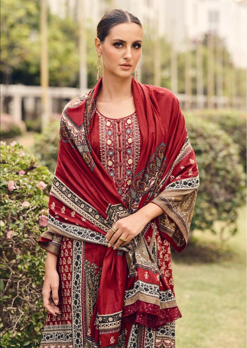 Deep Maroon Lawn Cotton Readymade Pakistani Suit Collection – Elegant & Comfortable Everyday Wear